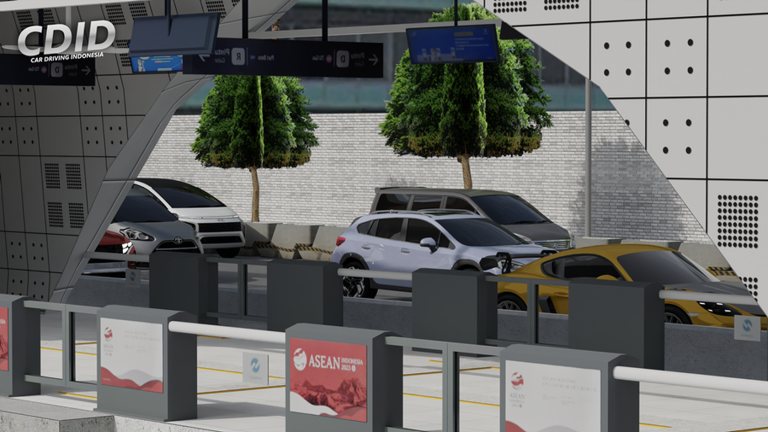 Cars and dealerships illustration